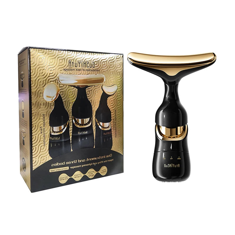 3 In 1 Lifting Face Massager Neck Facial Eye Electric Beauty Device Microcurrent Skin Rejuvenation Anti Aging Skin Care Tools