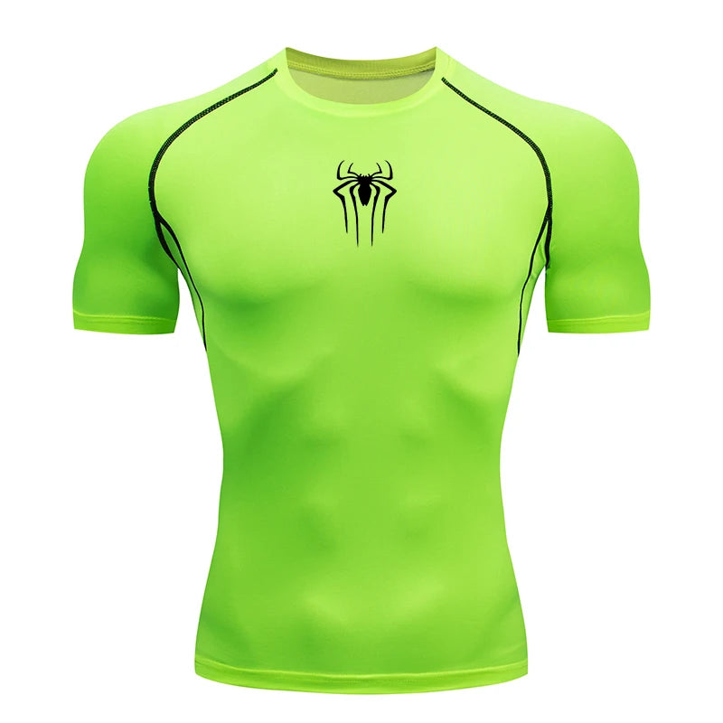 2024 Compression T Shirt Men Short Sleeve Sport Tees Fitness Running Sportsear Men Gym Elastic Quick Dry Jogging T-shirt Tops