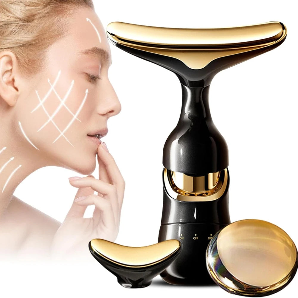 3 In 1 Lifting Face Massager Neck Facial Eye Electric Beauty Device Microcurrent Skin Rejuvenation Anti Aging Skin Care Tools