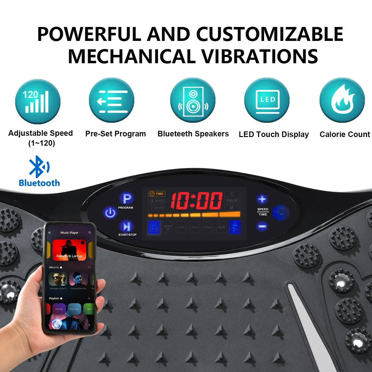 Whole Body Massager Machine with Resistance Bands & Remote Control for Fat Burning Weight Loss Home Fitness Workout Equipment