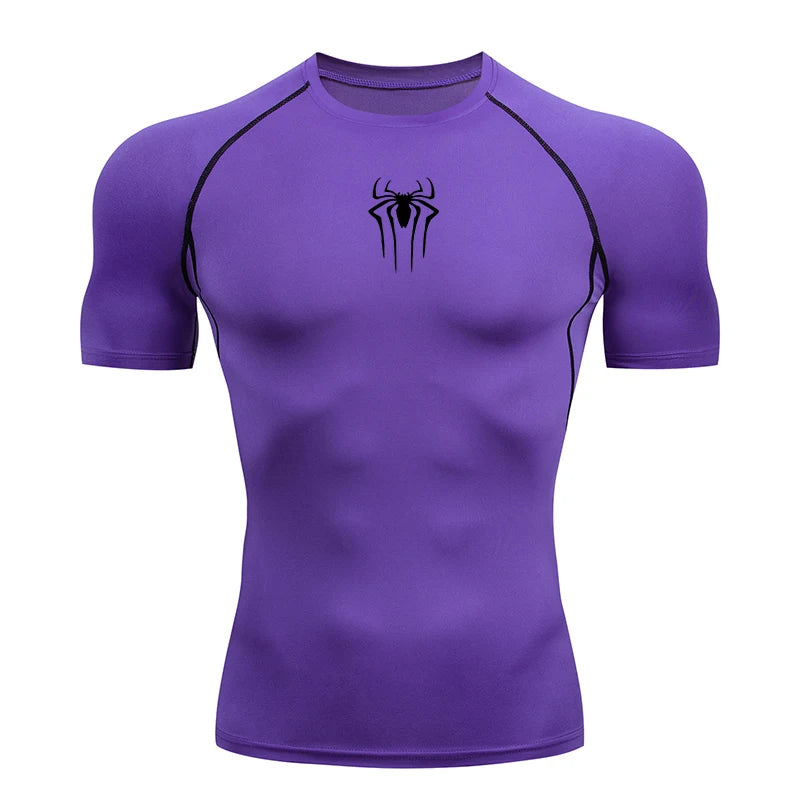 2024 Compression T Shirt Men Short Sleeve Sport Tees Fitness Running Sportsear Men Gym Elastic Quick Dry Jogging T-shirt Tops