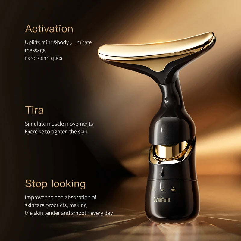 3 In 1 Lifting Face Massager Neck Facial Eye Electric Beauty Device Microcurrent Skin Rejuvenation Anti Aging Skin Care Tools