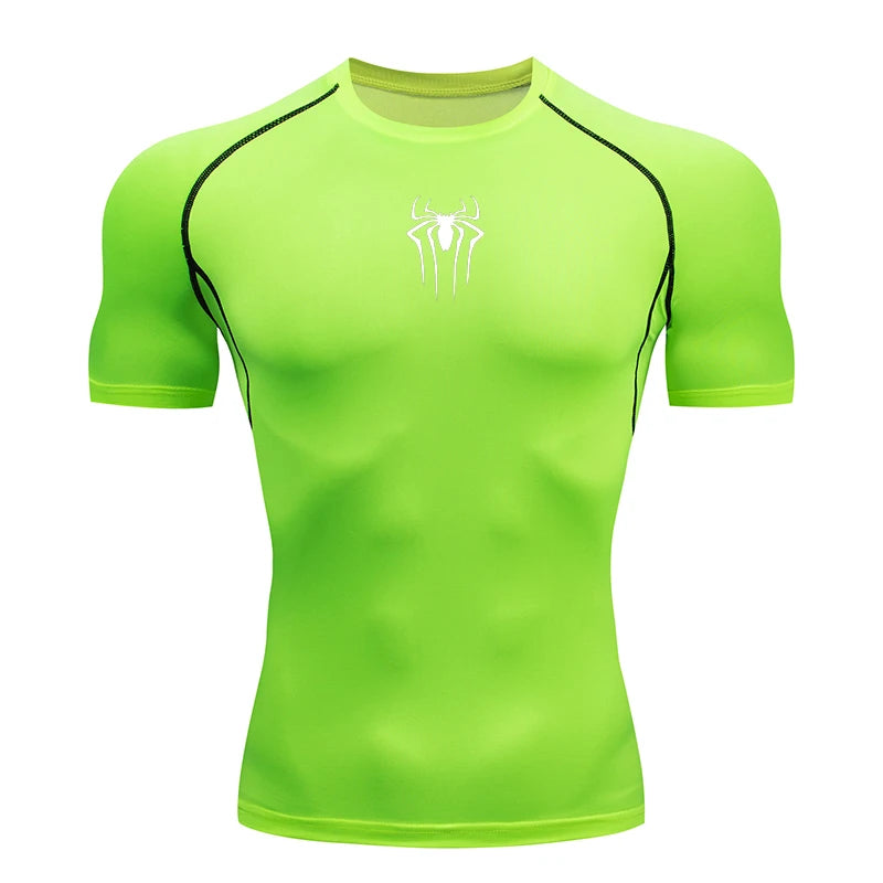 2024 Compression T Shirt Men Short Sleeve Sport Tees Fitness Running Sportsear Men Gym Elastic Quick Dry Jogging T-shirt Tops