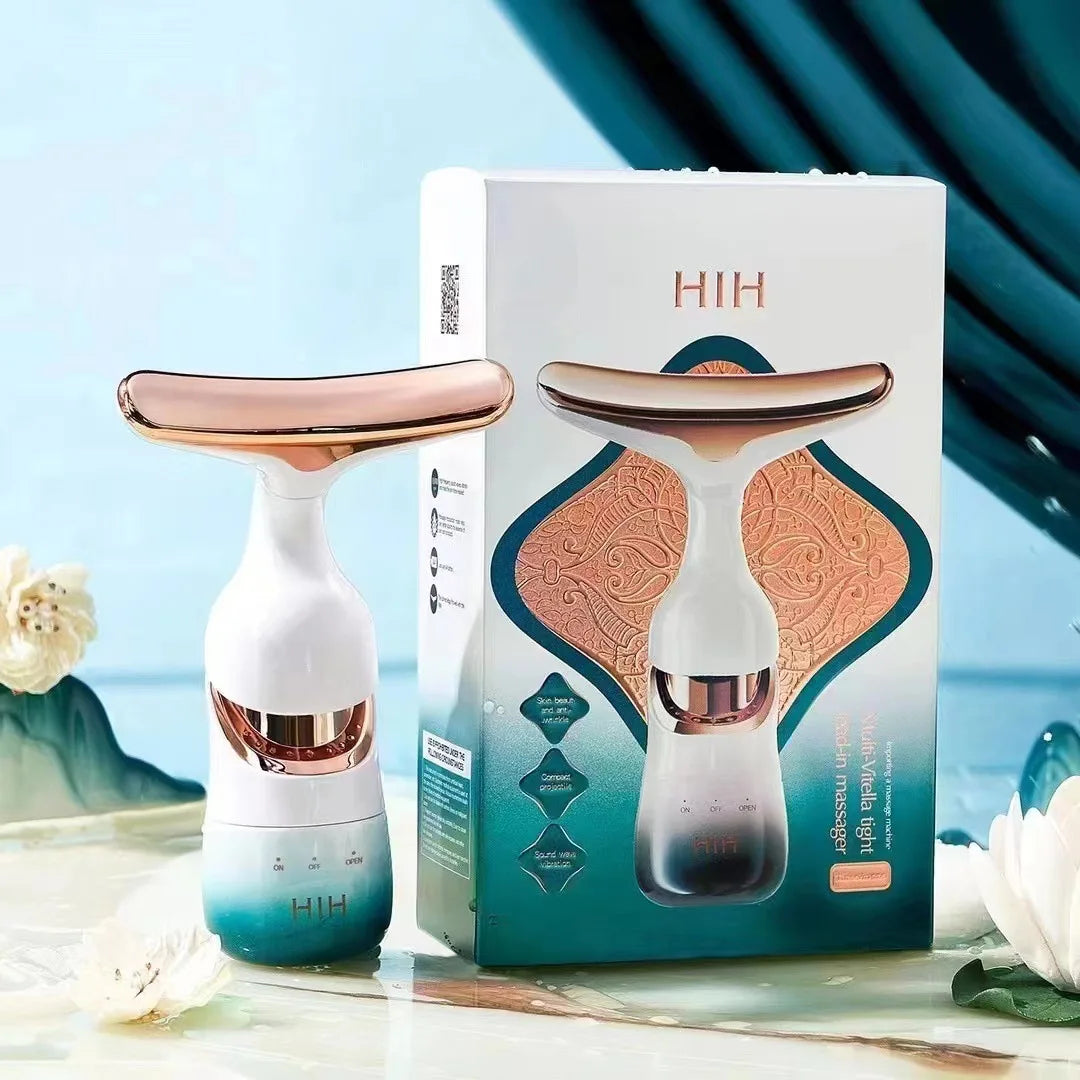 HOMEFISH 3 In 1 Facial Lifting Device Neck Facial Eye Massage Face Slimmer EMS Beauty Skin Tightening Wrinkle Anti Face Massager