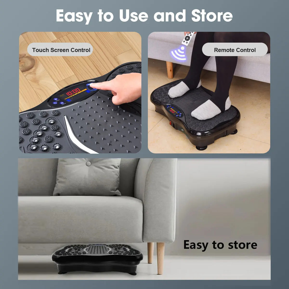 Whole Body Massager Machine with Resistance Bands & Remote Control for Fat Burning Weight Loss Home Fitness Workout Equipment